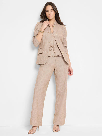 Linen Cotton Eliot Wide-Leg Pant