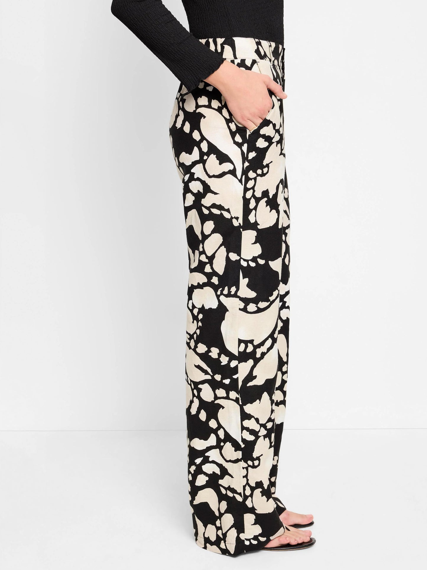 Evening Petal Wide-Leg Pant
