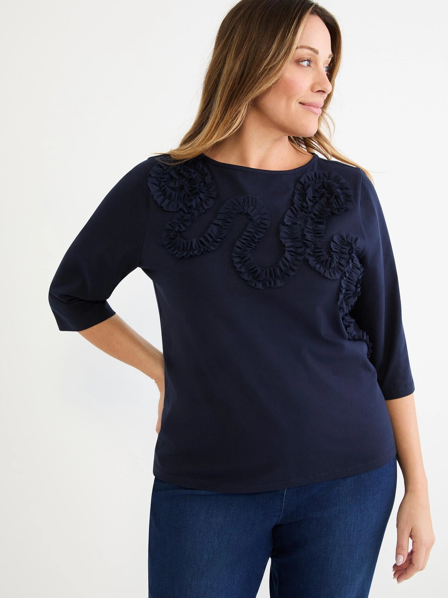 Mesh Applique Top