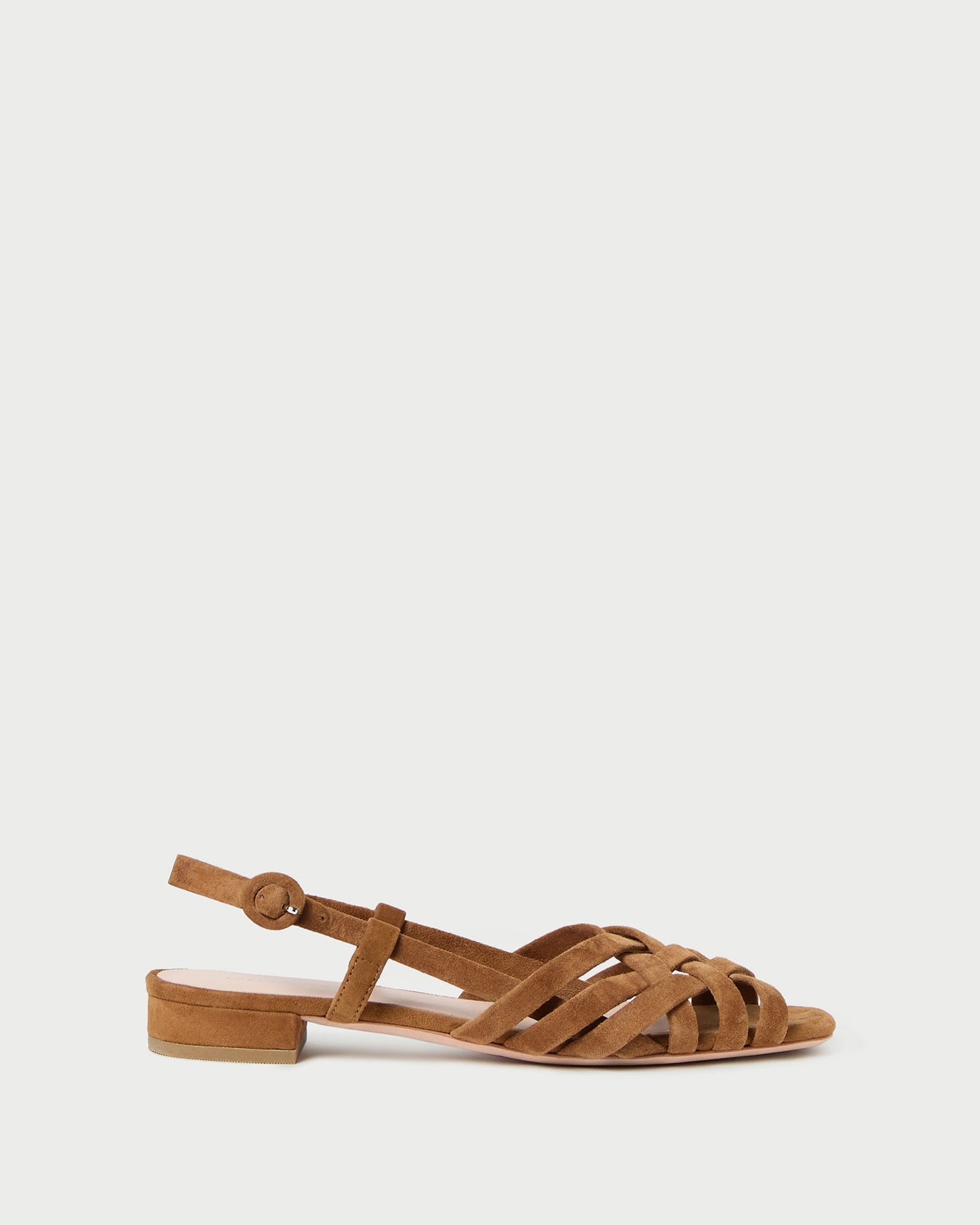 Shelly Cacao Suede Flat Sandal