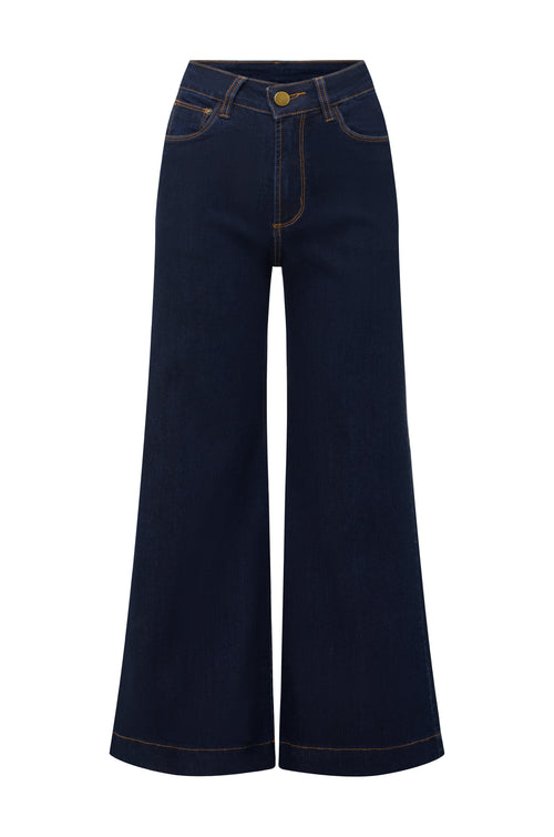 Sam Flared Leg Dark Denim Jeans