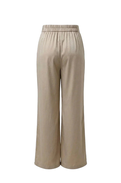 Sienna Tie Waist Wide Leg Pants Taupe - Pre Order
