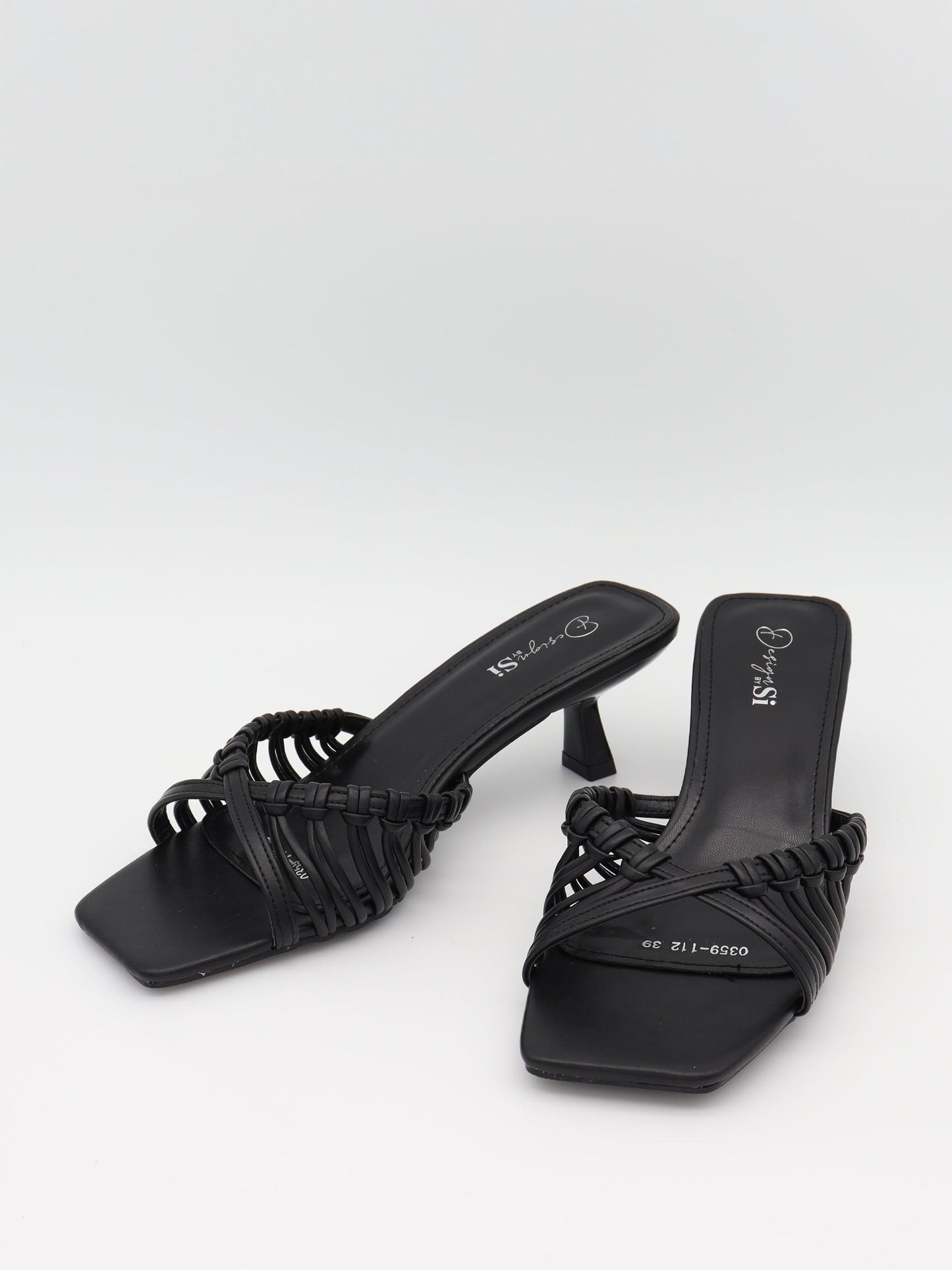 Elba mules with braided details – Black