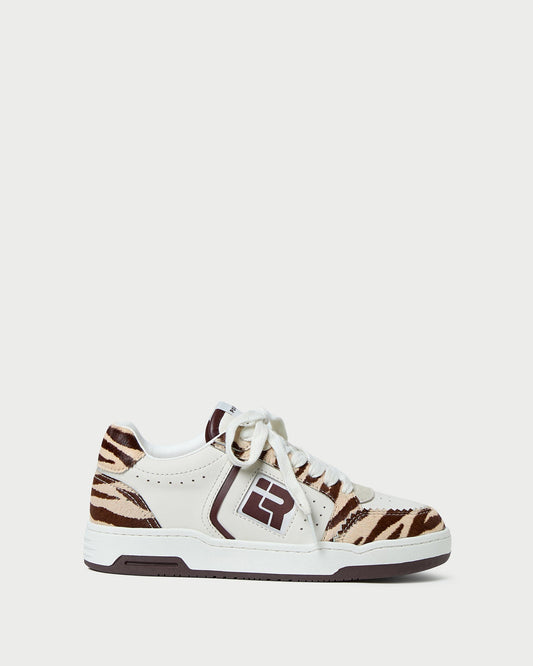Topspin Cream/Zebra Court Sneaker
