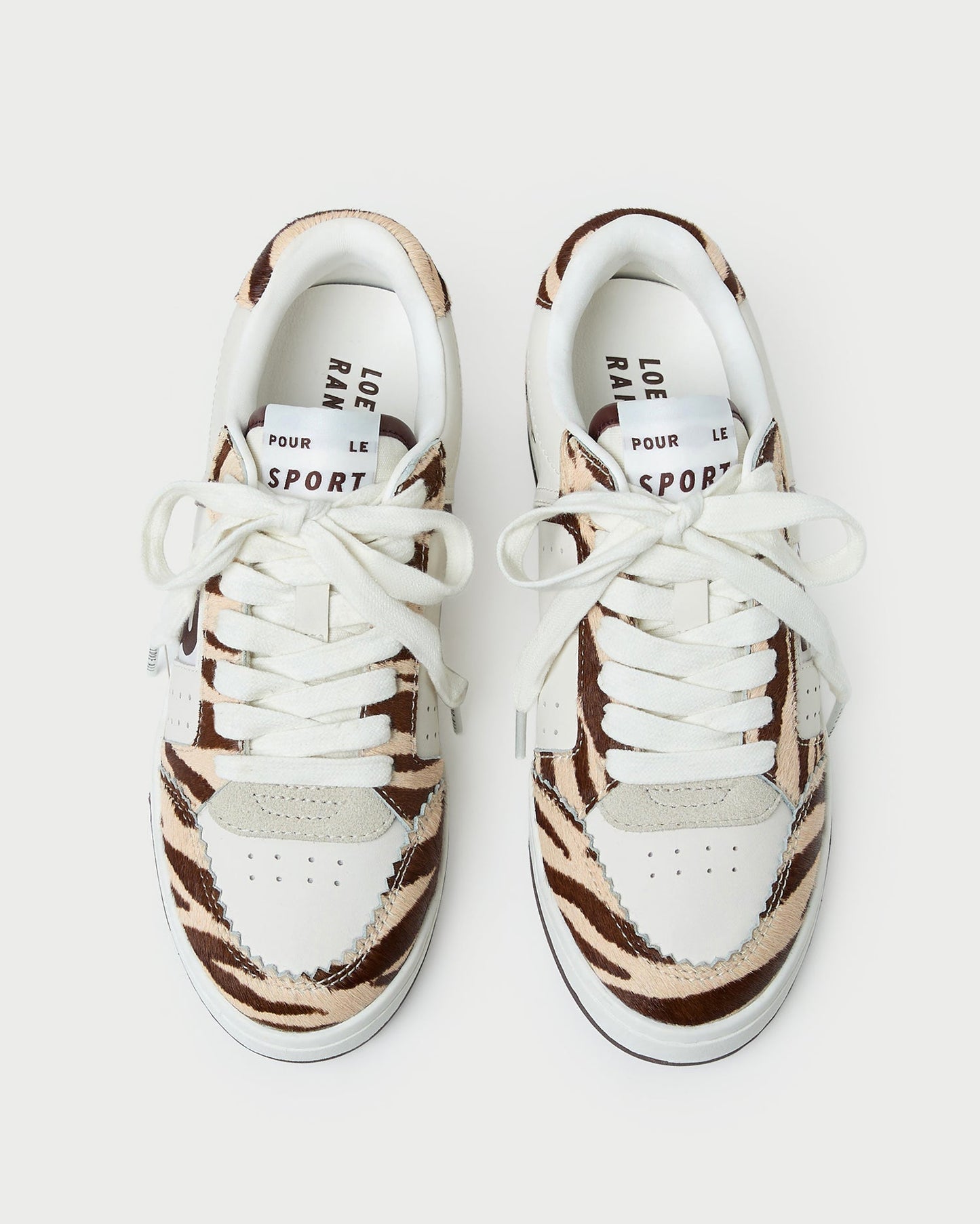 Topspin Cream/Zebra Court Sneaker