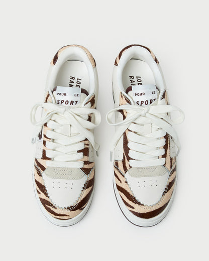 Topspin Cream/Zebra Court Sneaker