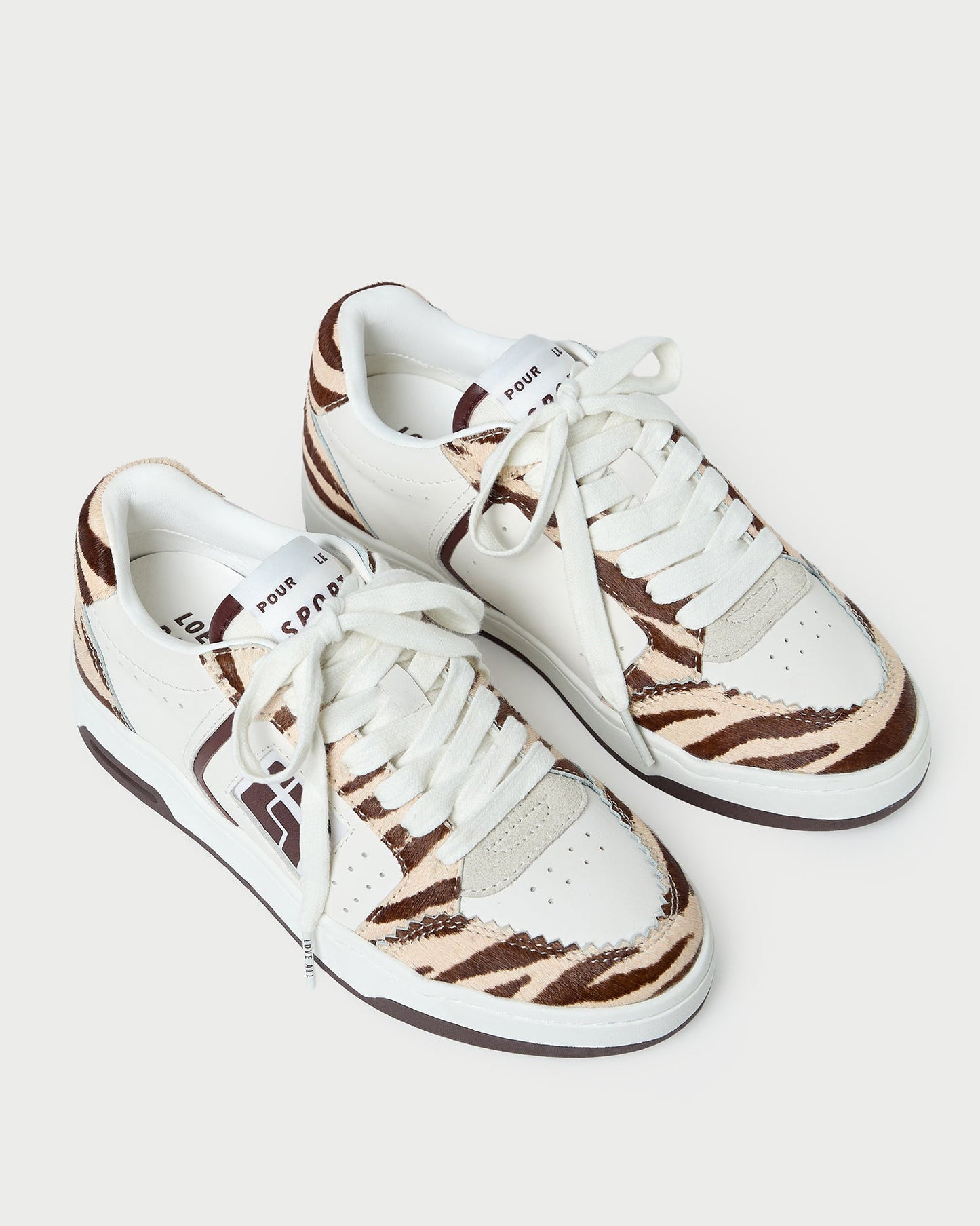 Topspin Cream/Zebra Court Sneaker