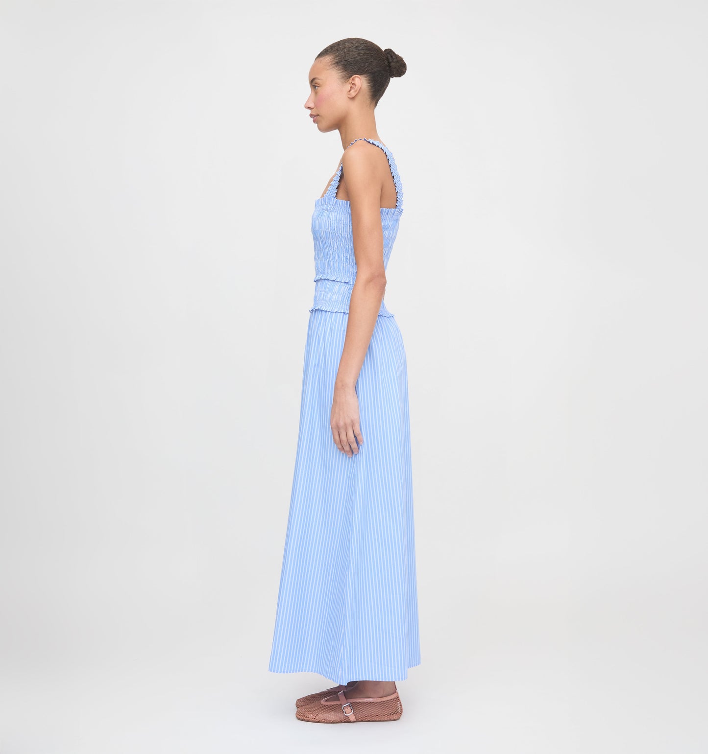 The Azalea Maxi Nap Dress - Blue Stripe