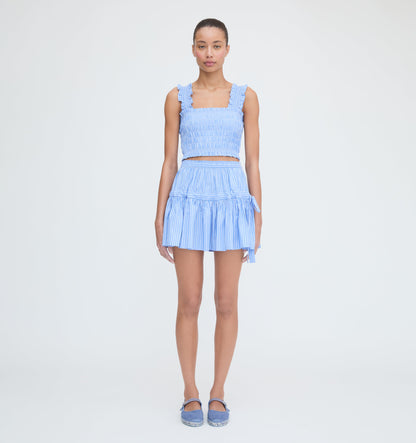 The Chelsea Skirt - Blue Stripe
