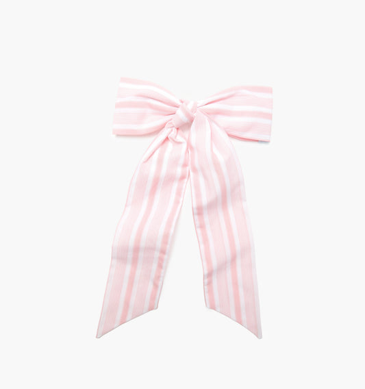 The Belle Bow - Pink Variegated Stripe