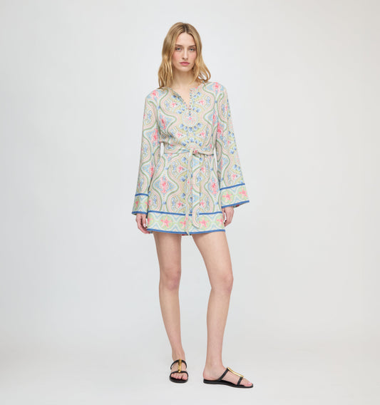 The Doris Mini Tunic - Sea Scroll