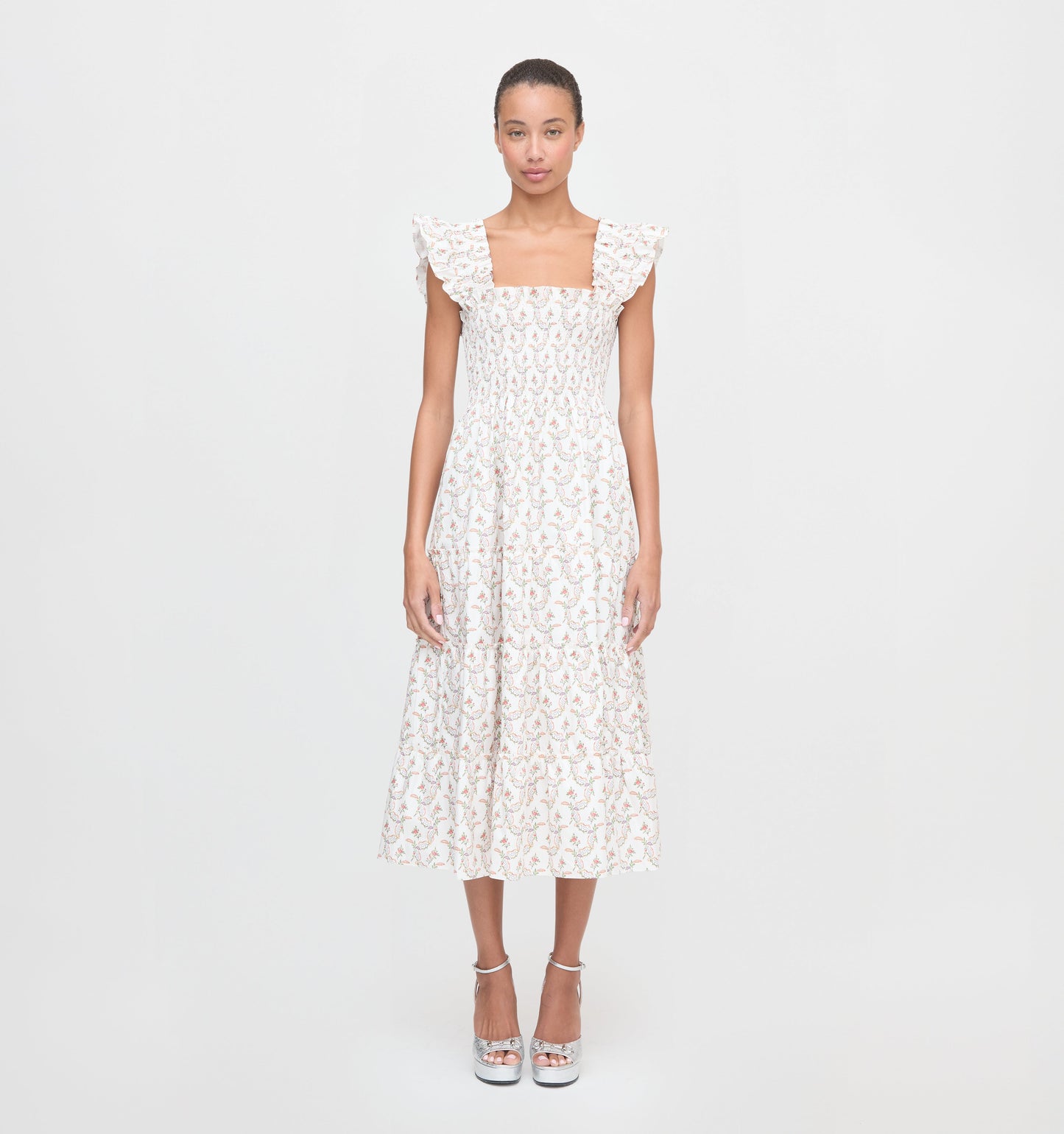 The Ellie Nap Dress - Pink Ribbon Rose Ikat