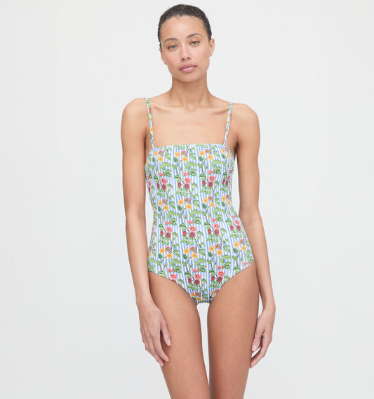 The Giana One Piece - Geranium Stripe