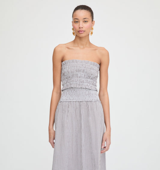 The June Nap Top - Chocolate Gingham