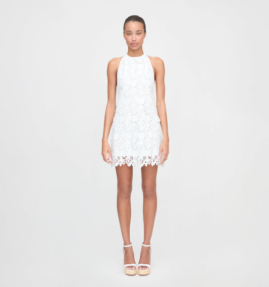 The Sasha Dress - White Floral Lace