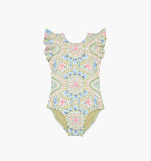 The Tiny Rosie Swimsuit - Sea Scroll