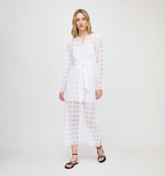 The Darinka Dress - White Medallion Lace