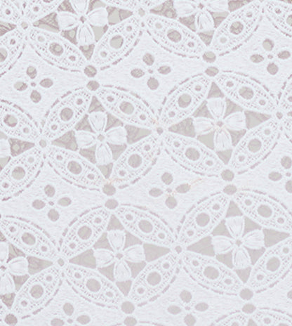 The Darinka Dress - White Medallion Lace