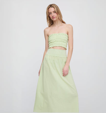 The June Nap Top - Lime Gingham