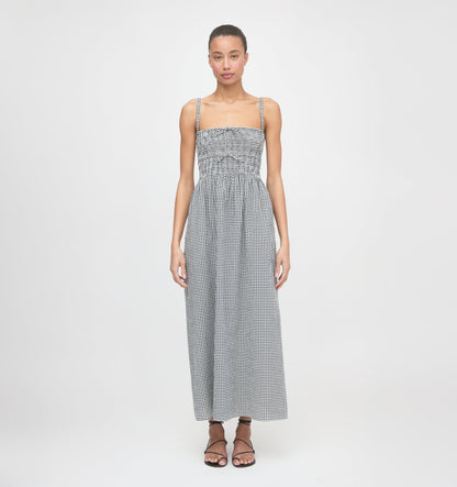 The Larissa Nap Dress - Black/Sand Gingham