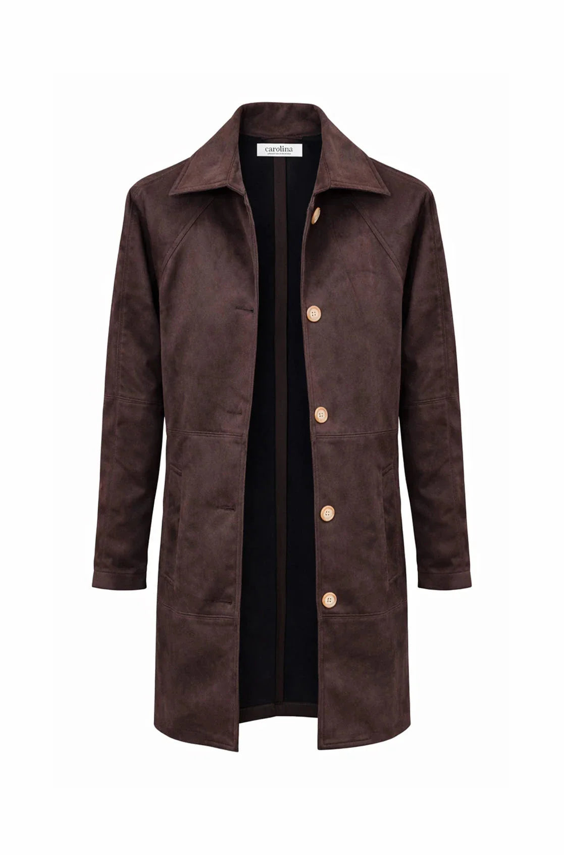 Vanessa Faux Suede Coat Chocolate