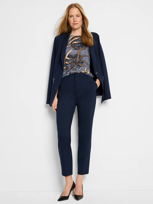 Ponte Knit Ankle Trouser