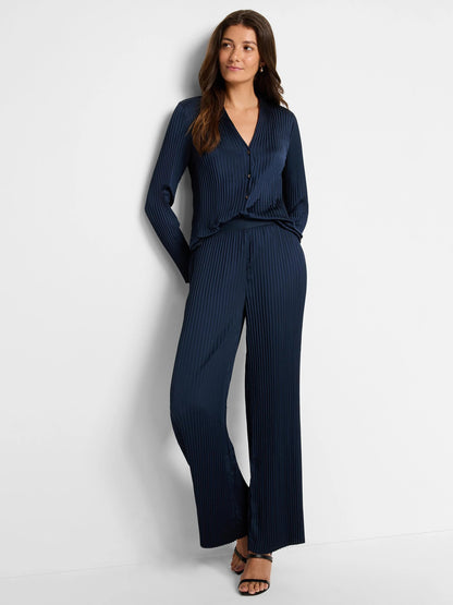 Crinkle Crepe Wide Leg Pant