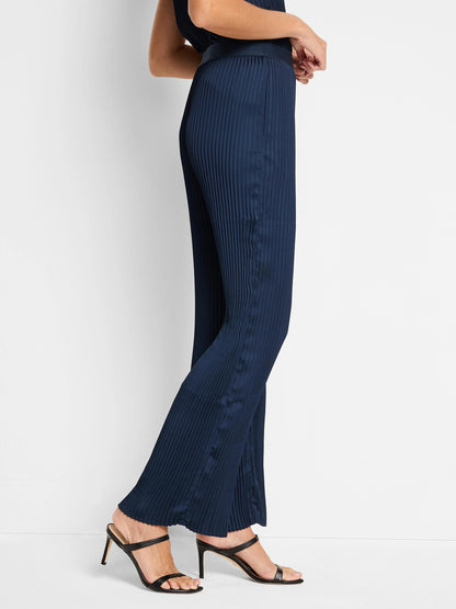 Crinkle Crepe Wide Leg Pant