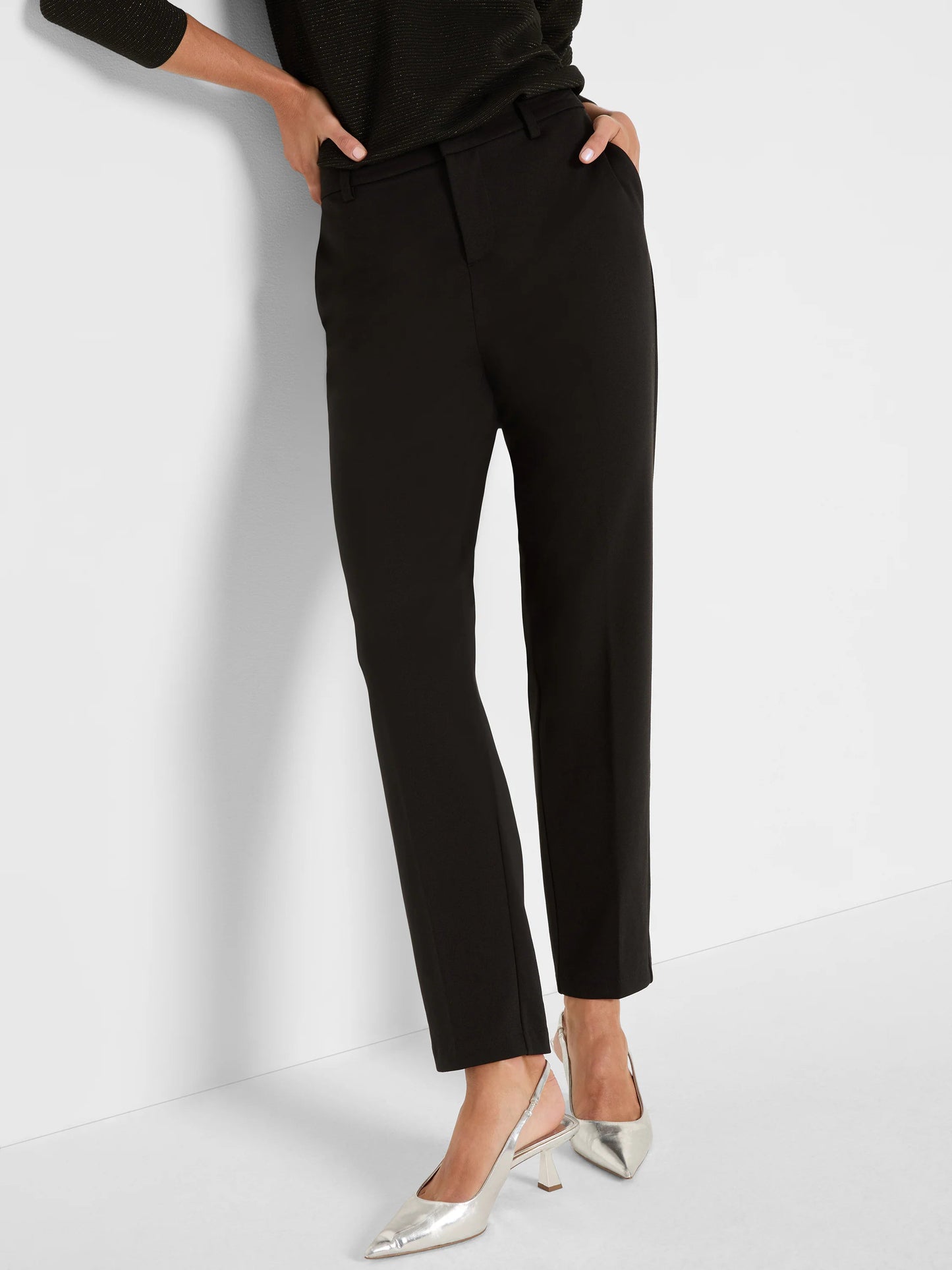 Ponte Knit Ankle Trouser