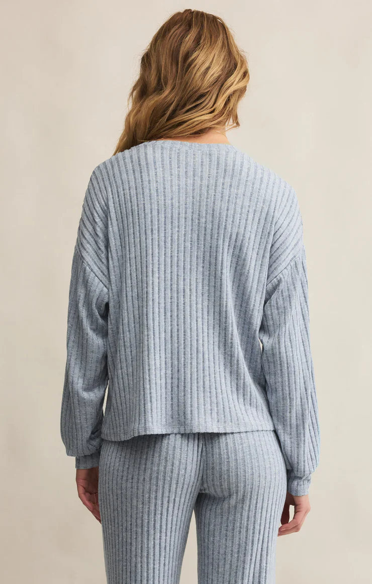 Z Supply Daydream Rib Long Sleeve Top