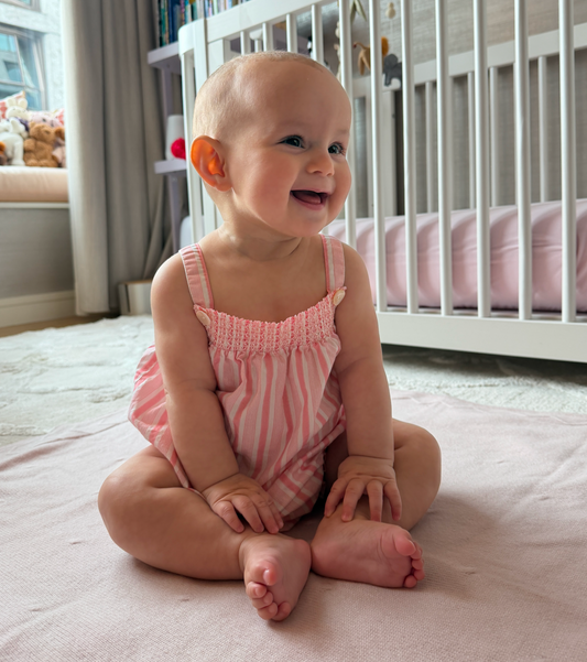 The Baby Arlo Bubble - Pink Variegated Stripe