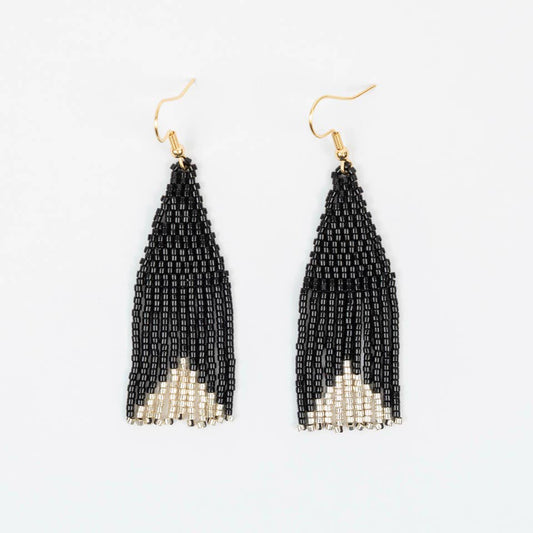 Delica Triangle with Silver Earrings