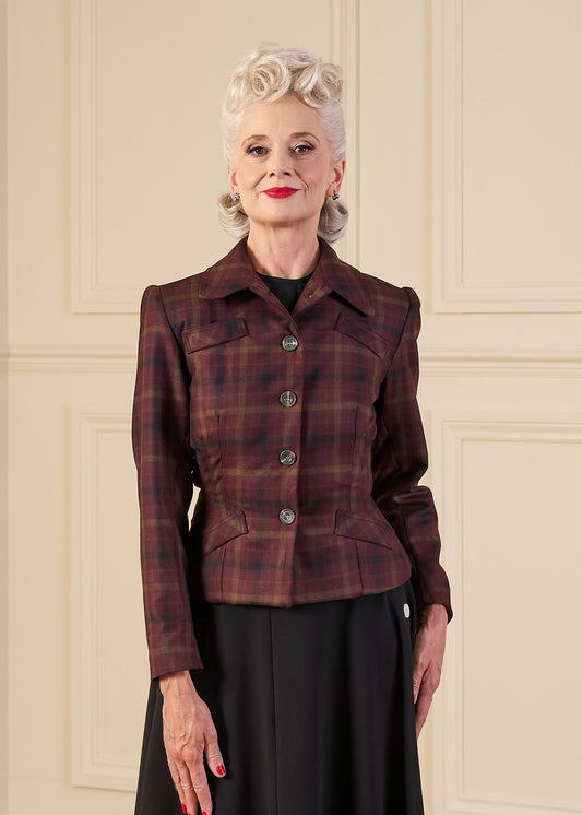 1940s Hampton Tailored Jacket - Premium Check Wool