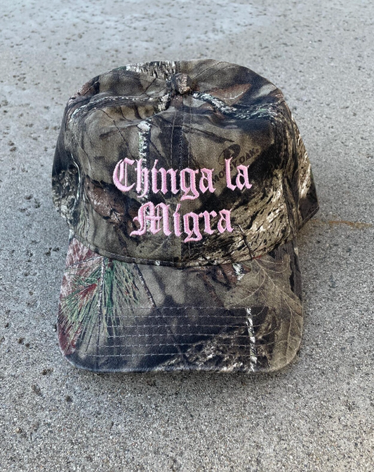 Camo Chinga La Migra baseball cap abolish ice hat