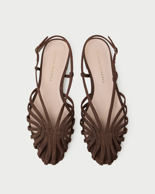 Devon Chocolate Moiré Slingback Sandal