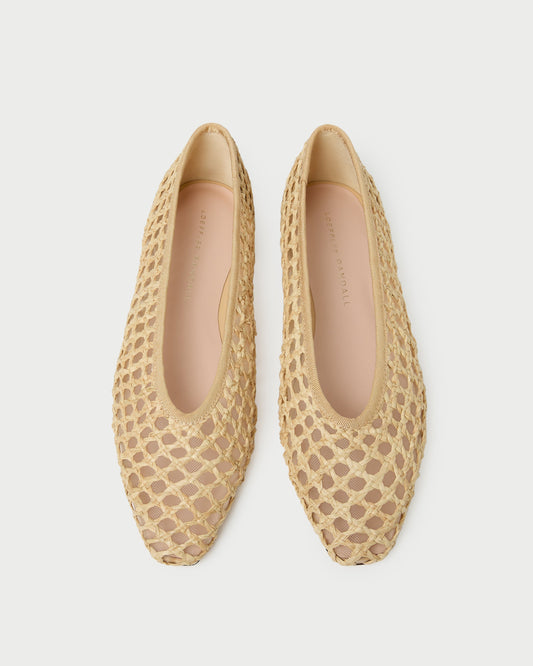 Emery Natural Crochet Ballet Flat