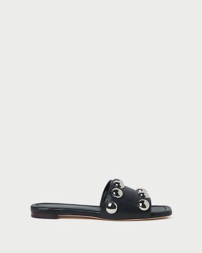 Hayes Black/Silver Studded Sandal