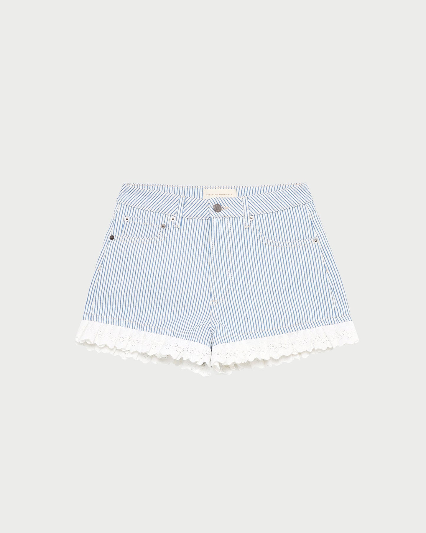 Kay Lace-Trimmed Denim Shorts