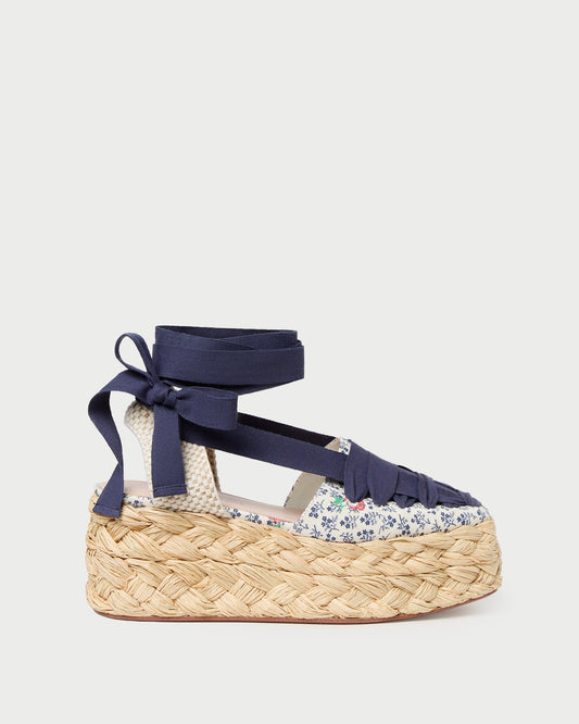 Mason Natural/Floral Platform Espadrille