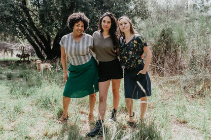 Tie Skirt in Emerald Challis